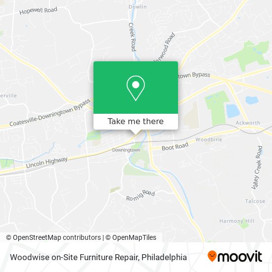 Woodwise on-Site Furniture Repair map