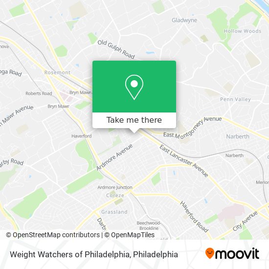 Weight Watchers of Philadelphia map