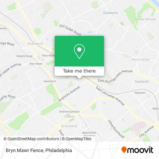 Bryn Mawr Fence map