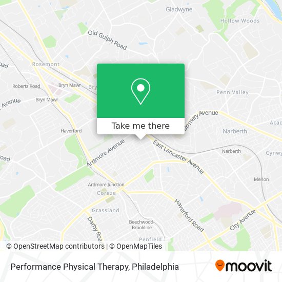 Mapa de Performance Physical Therapy