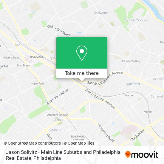 Mapa de Jason Solivitz - Main Line Suburbs and Philadelphia Real Estate
