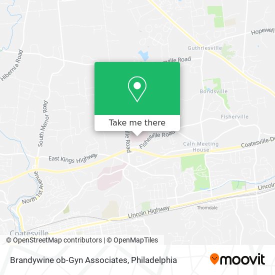 Brandywine ob-Gyn Associates map