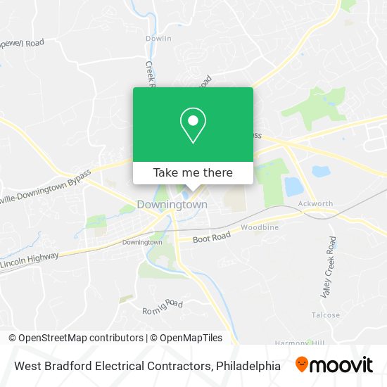 West Bradford Electrical Contractors map