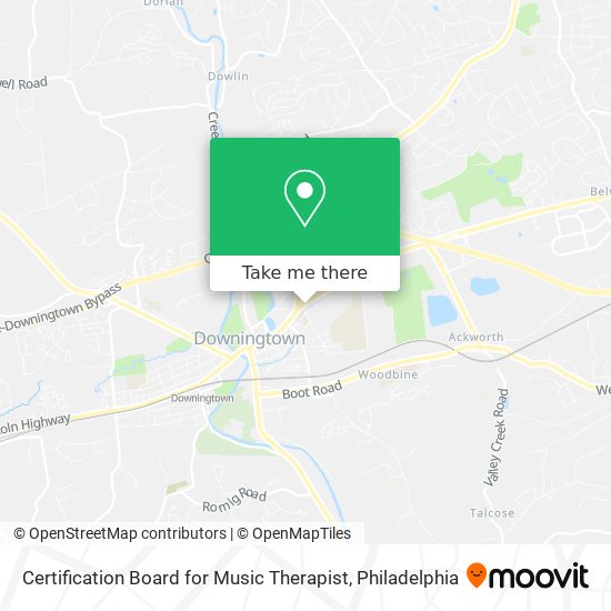 Certification Board for Music Therapist map