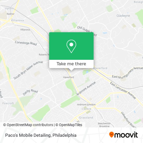 Paco's Mobile Detailing map
