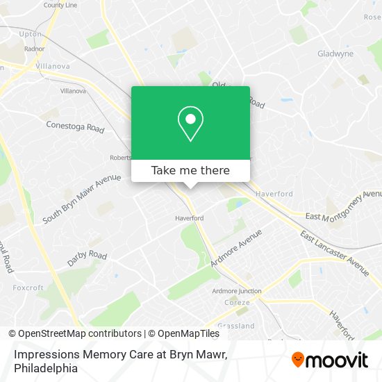 Mapa de Impressions Memory Care at Bryn Mawr