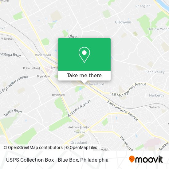 Mapa de USPS Collection Box - Blue Box