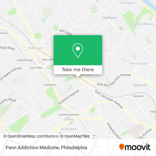 Penn Addiction Medicine map