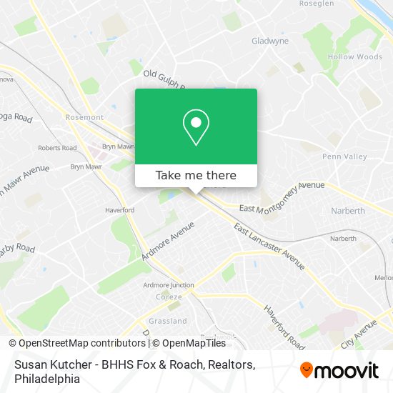 Mapa de Susan Kutcher - BHHS Fox & Roach, Realtors