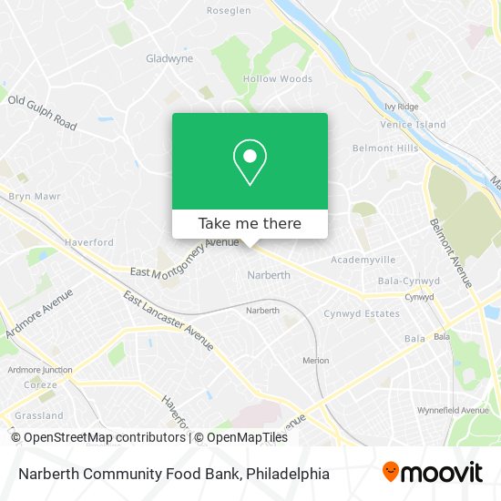 Mapa de Narberth Community Food Bank