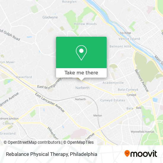 Mapa de Rebalance Physical Therapy