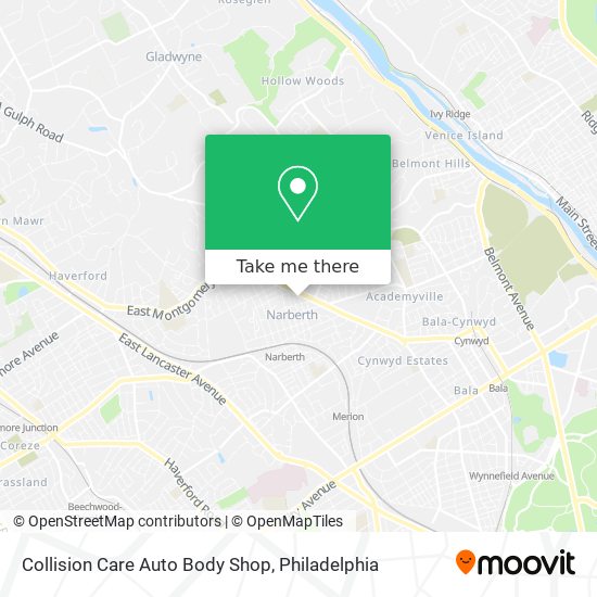 Collision Care Auto Body Shop map