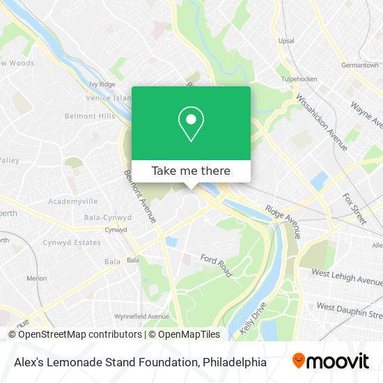 Mapa de Alex's Lemonade Stand Foundation