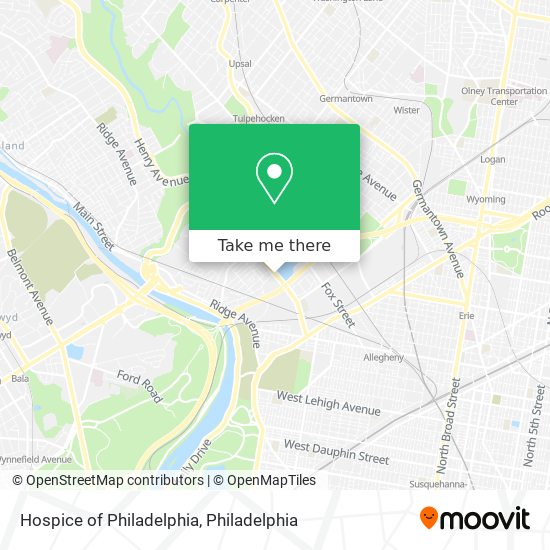 Hospice of Philadelphia map