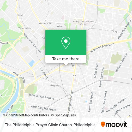 The Philadelphia Prayer Clinic Church map