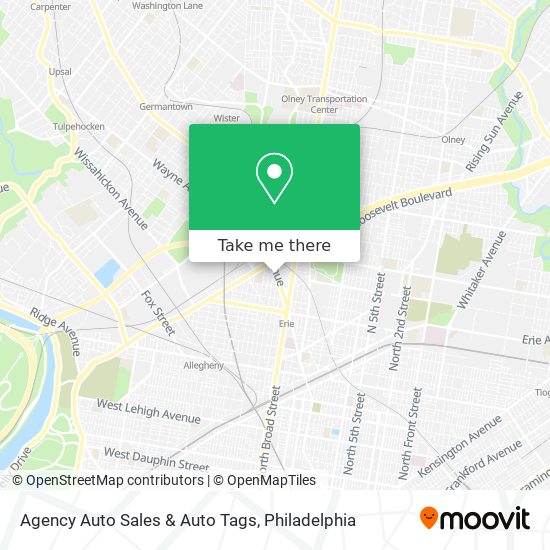 Agency Auto Sales & Auto Tags map