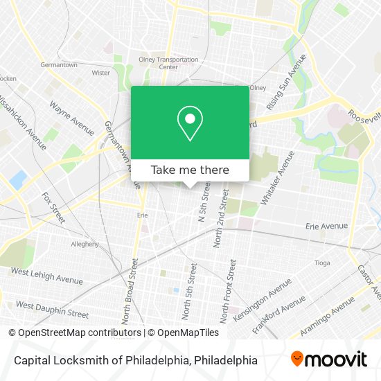Mapa de Capital Locksmith of Philadelphia