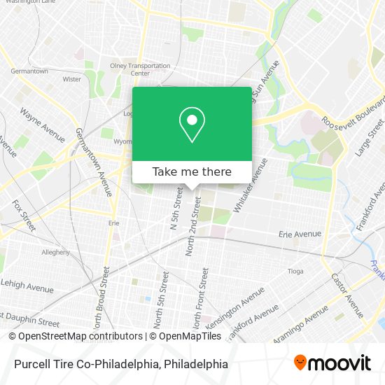 Purcell Tire Co-Philadelphia map