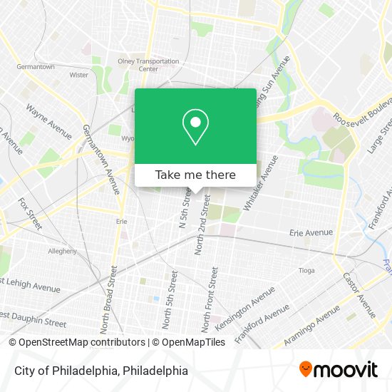 Mapa de City of Philadelphia