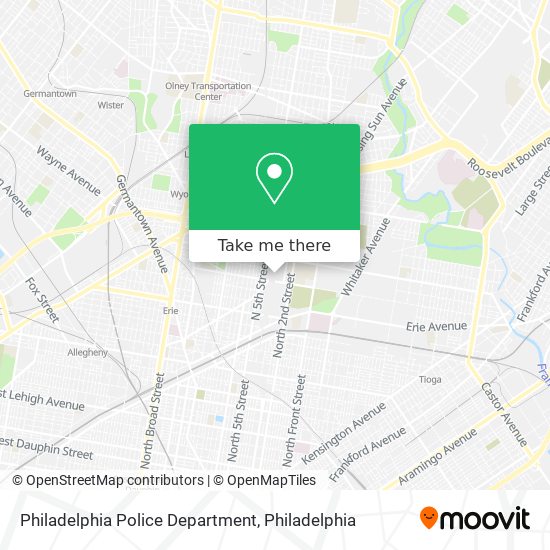 Mapa de Philadelphia Police Department