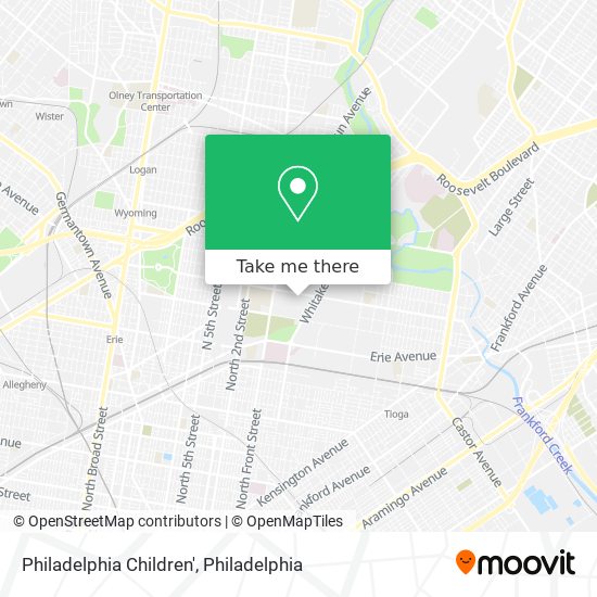 Mapa de Philadelphia Children'