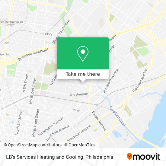 LB's Services Heating and Cooling map