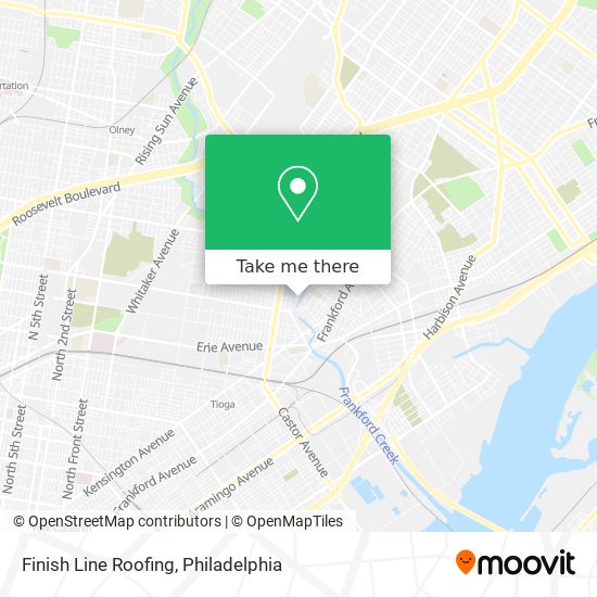 Finish Line Roofing map