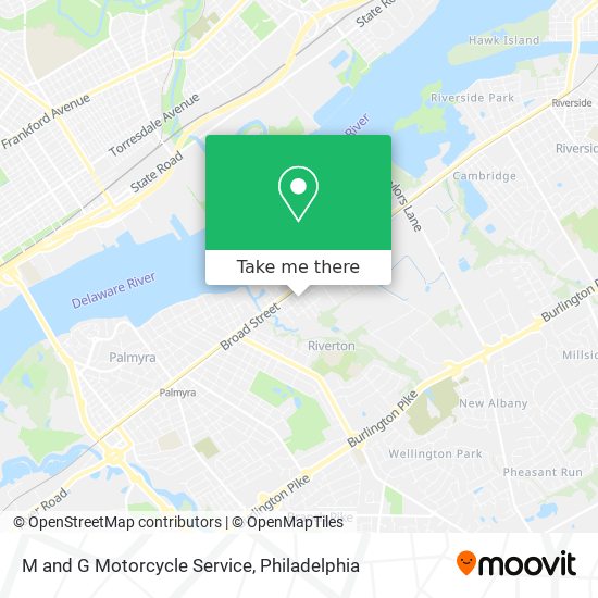 M and G Motorcycle Service map