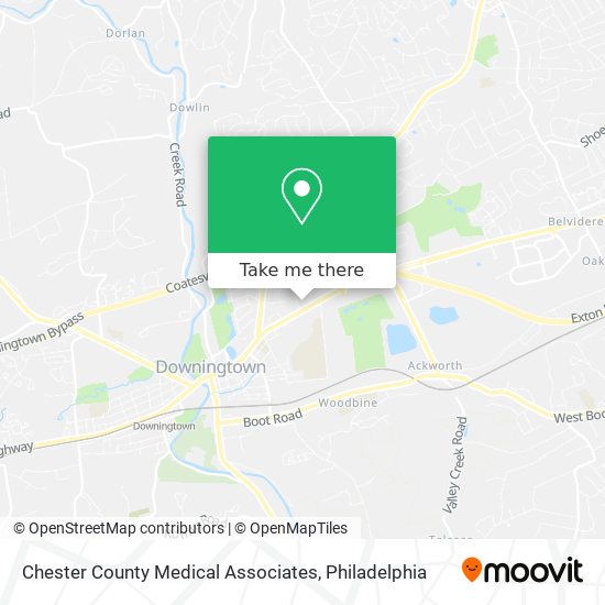 Chester County Medical Associates map