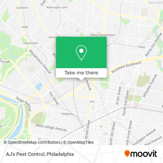 Mapa de AJ's Pest Control