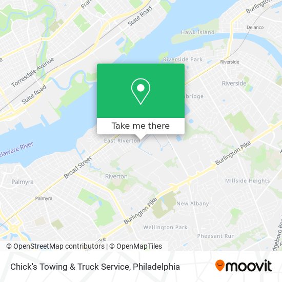 Mapa de Chick's Towing & Truck Service