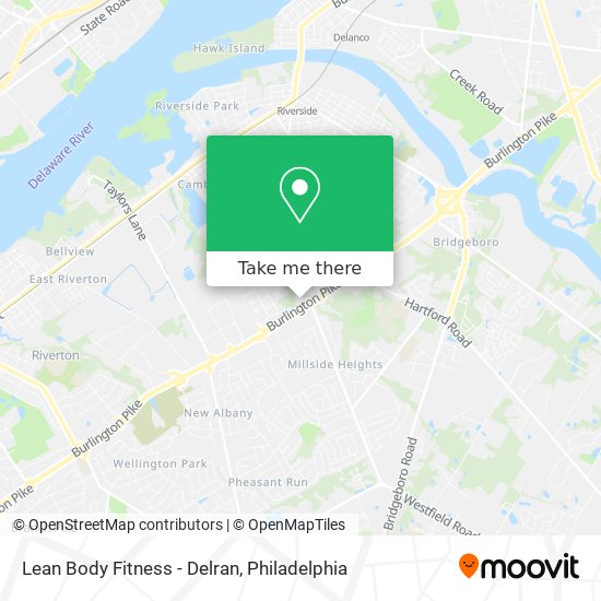 Mapa de Lean Body Fitness - Delran