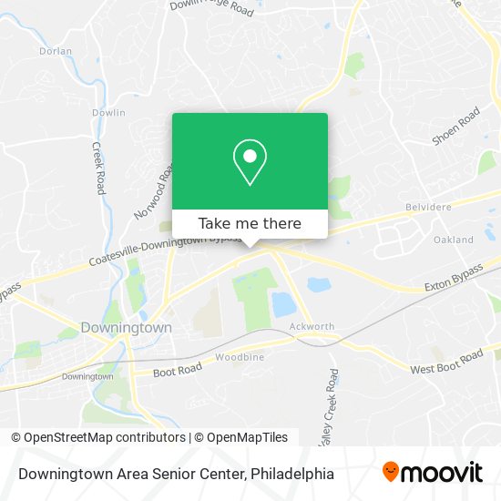 Downingtown Area Senior Center map