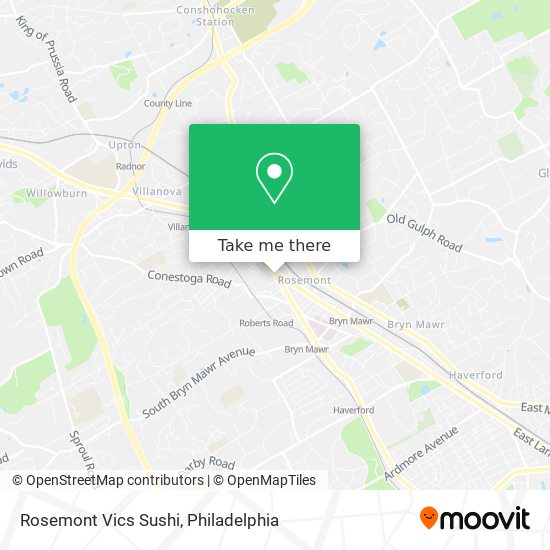 Rosemont Vics Sushi map