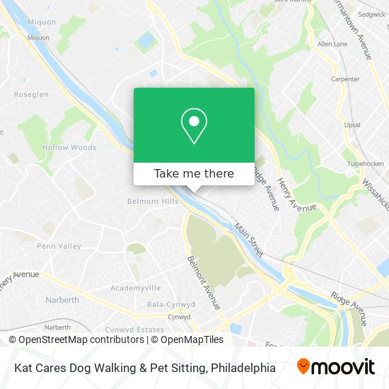 Mapa de Kat Cares Dog Walking & Pet Sitting