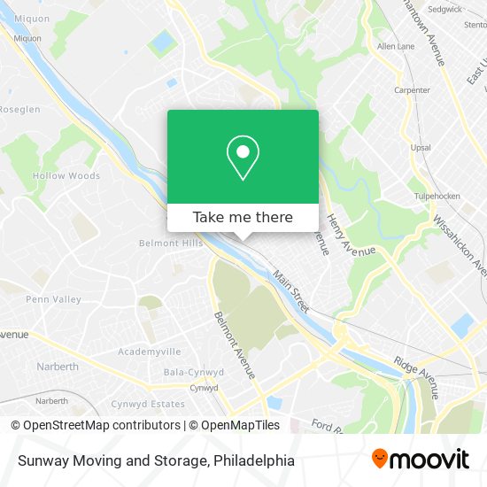 Sunway Moving and Storage map