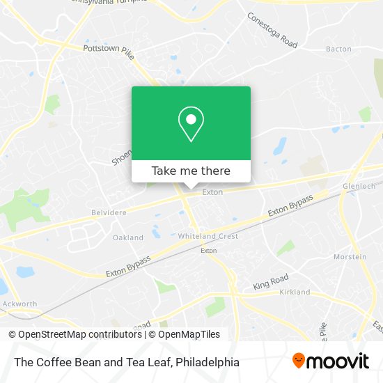 The Coffee Bean and Tea Leaf map