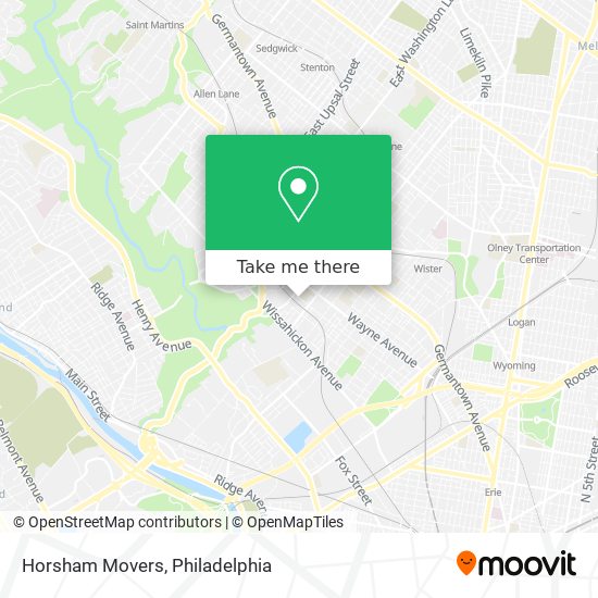 Mapa de Horsham Movers