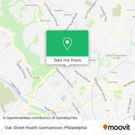 Mapa de Oak Street Health Germantown