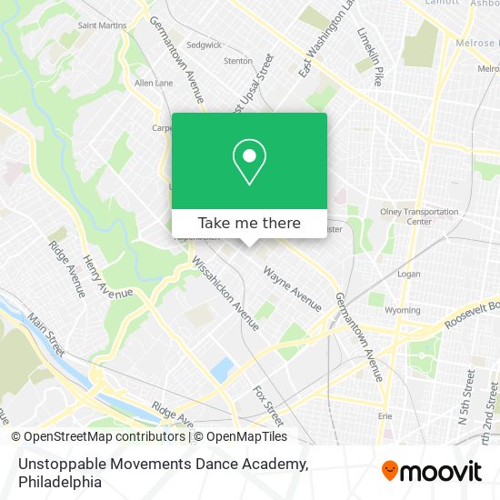 Mapa de Unstoppable Movements Dance Academy