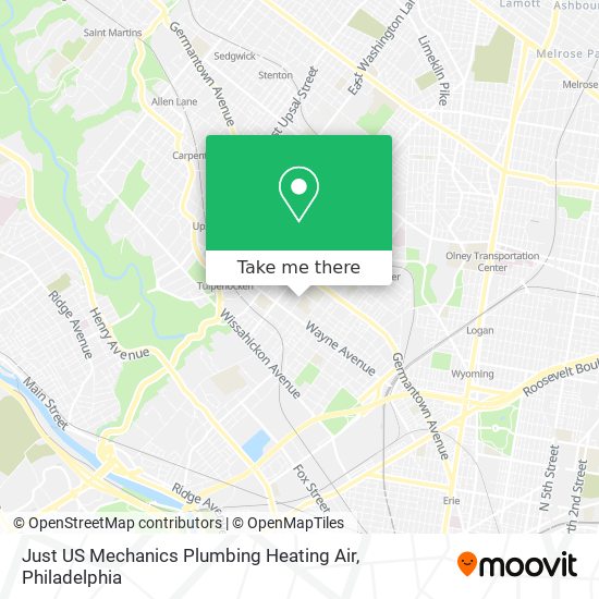 Just US Mechanics Plumbing Heating Air map