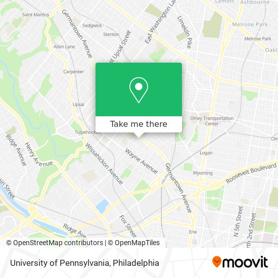 Mapa de University of Pennsylvania