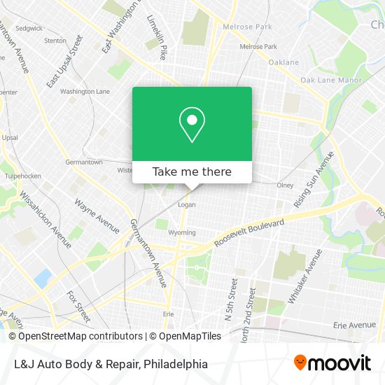 L&J Auto Body & Repair map