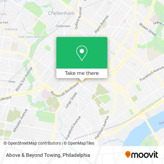 Above & Beyond Towing map