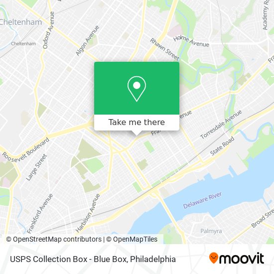 USPS Collection Box - Blue Box map