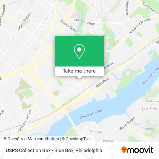 USPS Collection Box - Blue Box map