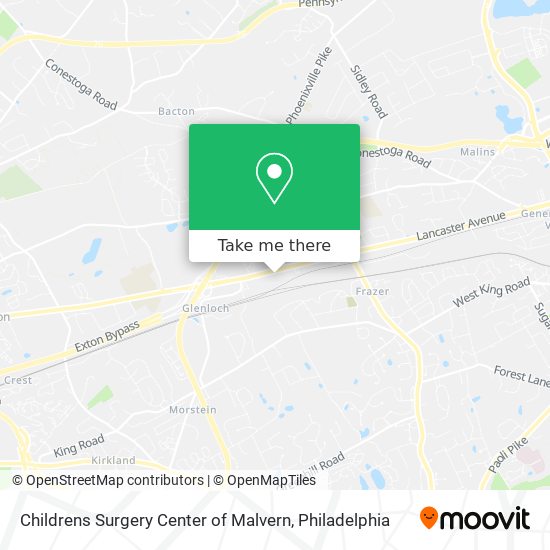 Childrens Surgery Center of Malvern map