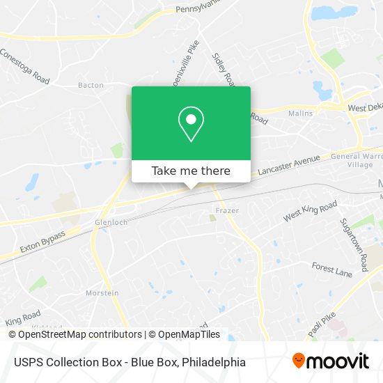 Mapa de USPS Collection Box - Blue Box