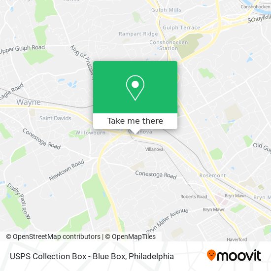 Mapa de USPS Collection Box - Blue Box