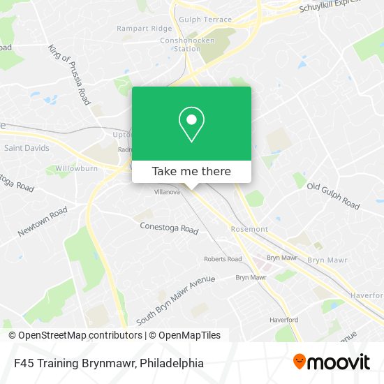 F45 Training Brynmawr map